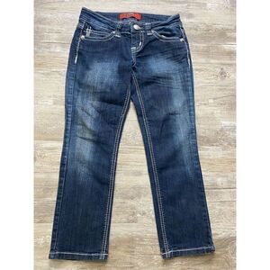 Zanadi Skinny Cropped Capri Bling Jeans Juniors Size 1